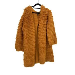 Stolen Girlfriends Club Duster Sweater Womens 10 Looped Yarn Burnt Orange